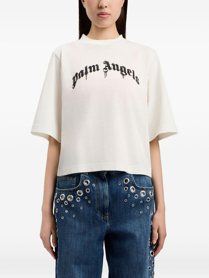 Palm Angels Logo Cotton T-Shirt