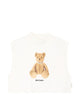 Palm Angels White Brown Cotton Top