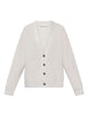 Palm Angels White Viscose Blend Cardigan