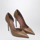 Paris Texas Vera 105 Coffeecolored Leather Pumps With Pythoneffect