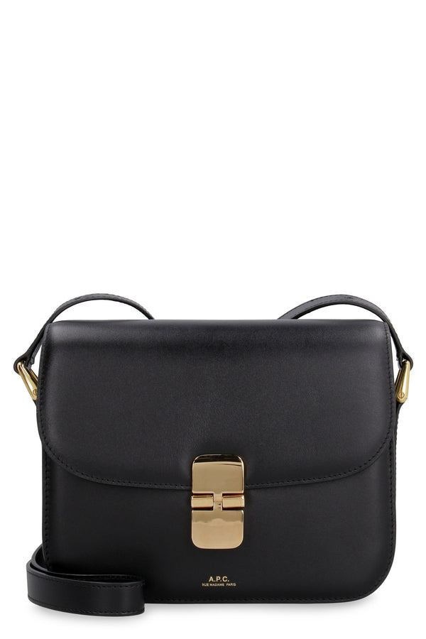 A.p.c. Black Leather Small Grace Crossbody Bag