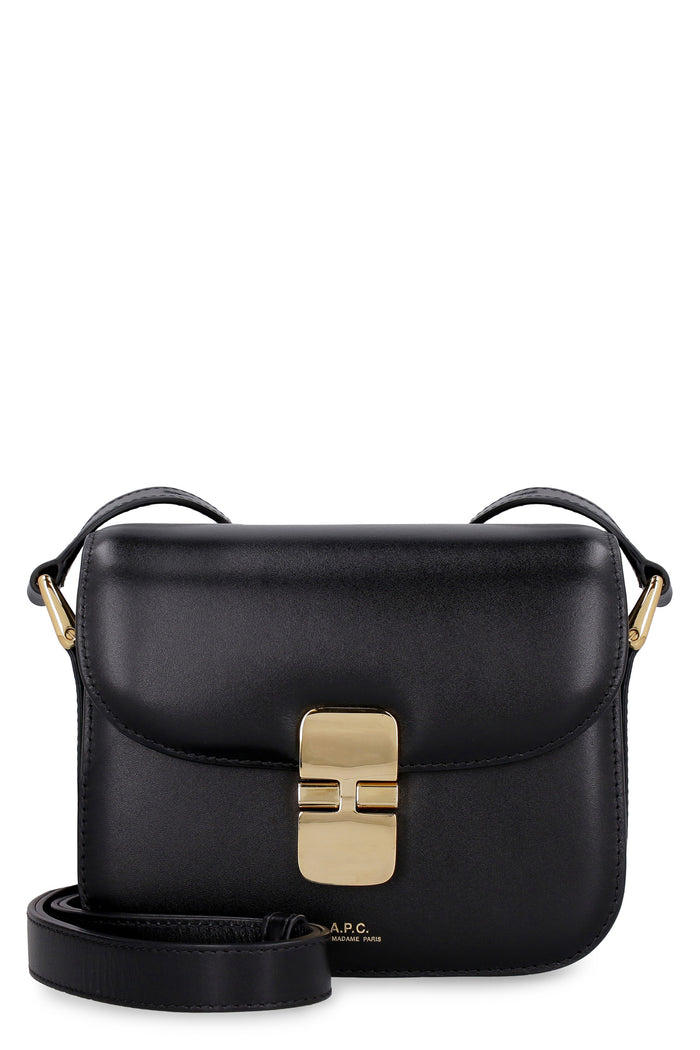 A.p.c. Black Leather Mini Grace Crossbody Bag