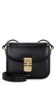 A.p.c. Black Leather Mini Grace Crossbody Bag