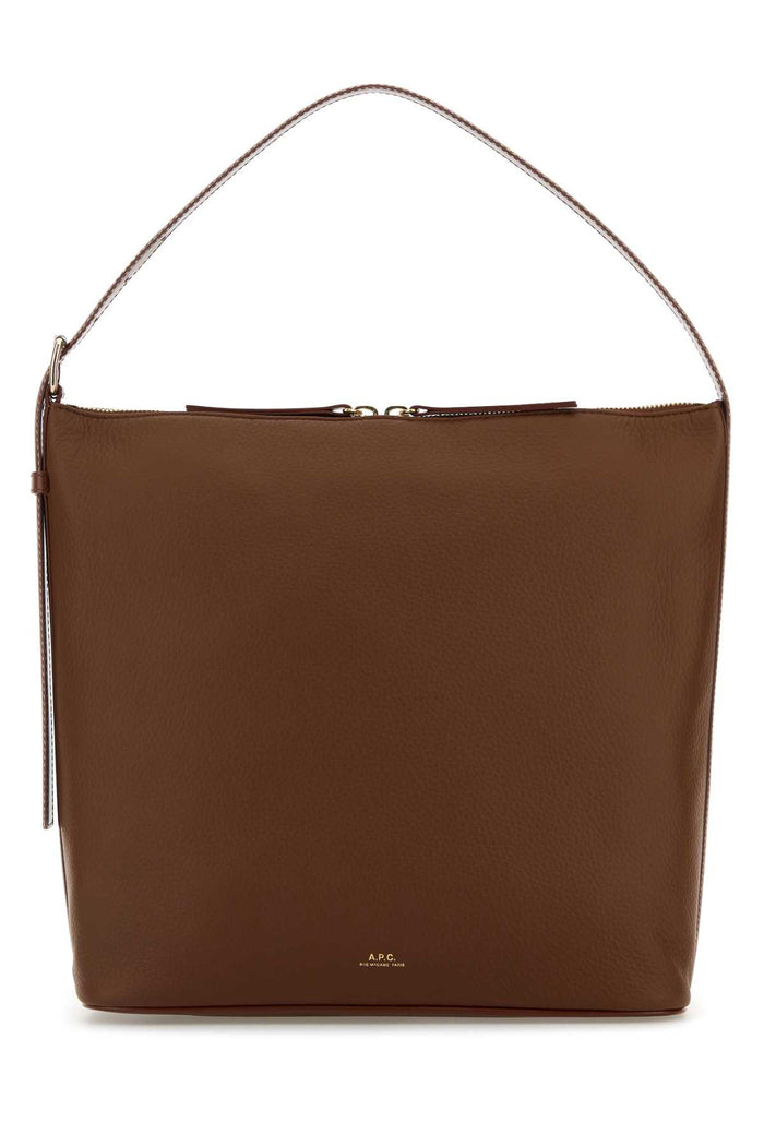 A.p.c. Vera Shoulder Bag In Grained Leather