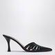 Paris Texas Black Leather Mule Nadia