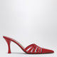 Paris Texas Red Leather Mule Nadia