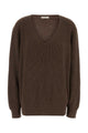 The Row Brown Stretch Cotton Blend Phef Sweater