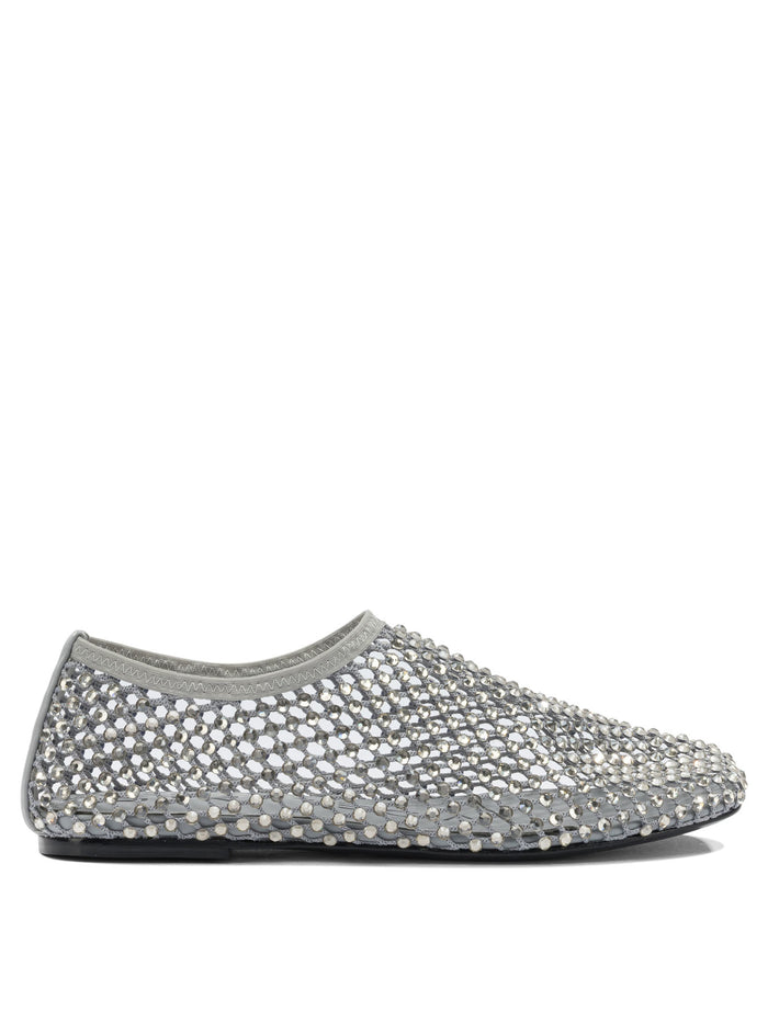 Strategia Grey Mesh Rubber Ballerinas