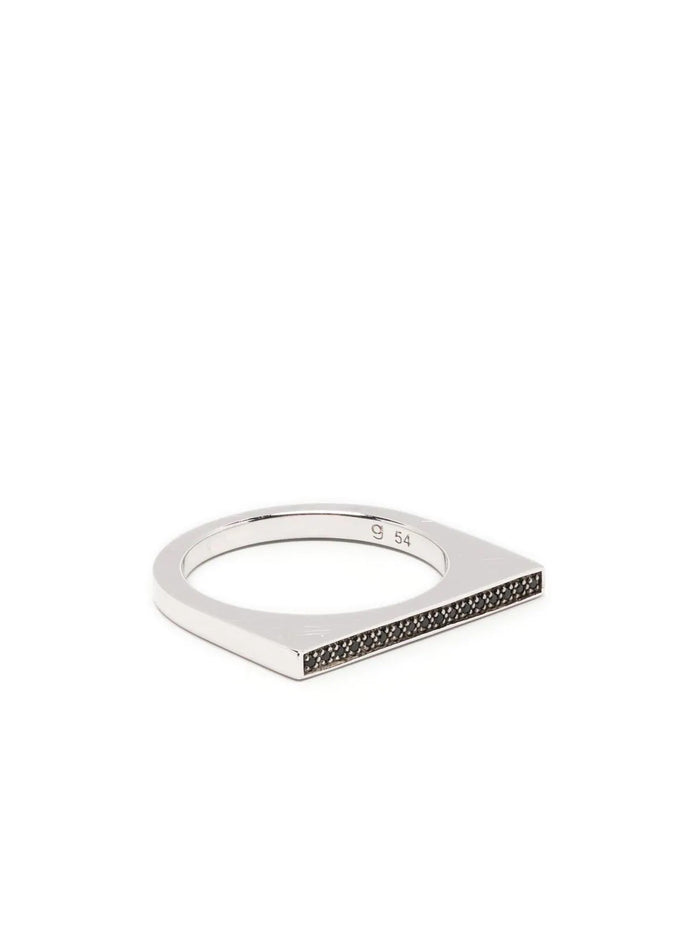 Tom Wood Sleek Ring Top Black Spinel