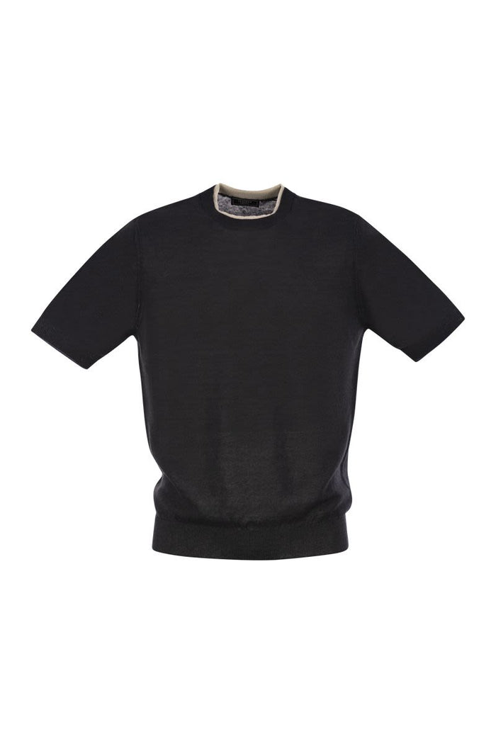 Peserico T-Shirt In Linen And Cotton Yarn
