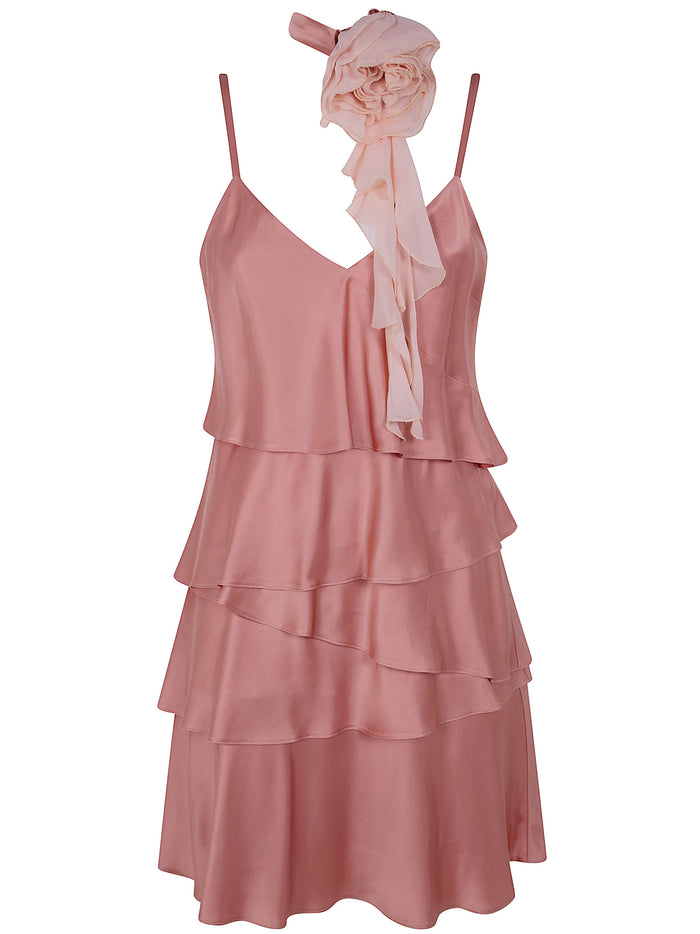 Blugirl Satin Dress With Rouges