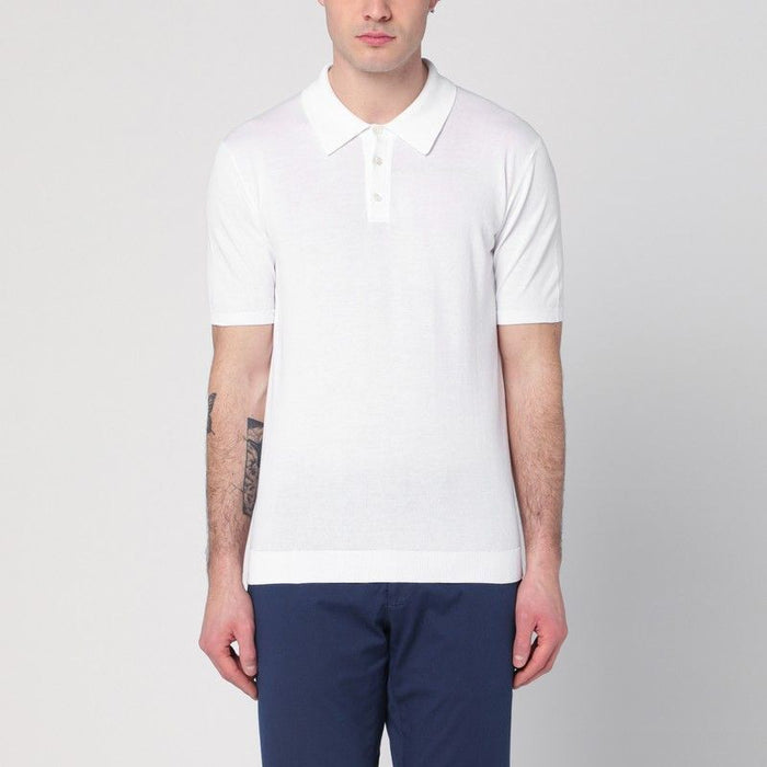 Roberto Collina  White Polo In Cotton