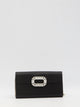 Roger Vivier Black Envelope Flap Sexy Choc Buckle Satin Clutch