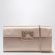 Roger Vivier Light Pink Satin Clutch Bag With Buckle