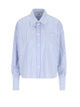 Celine Light Blue Cropped Cotton Shirt