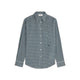 Celine Relaxed White Green Yellow Cotton Shirt