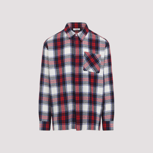 Celine Black And Red Cashmere Overshirt