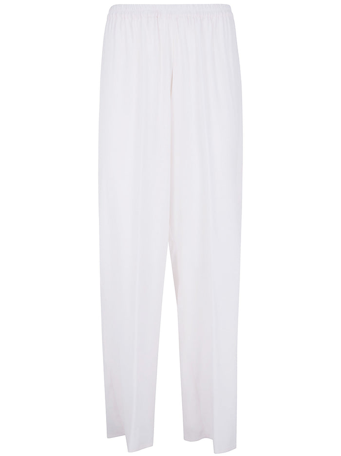 Rosso Puro Long Silk Trousers