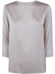 Rosso Puro 3/4 Sleeve Silk Blouse