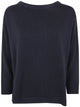 Rosso Puro Long Sleeved Boat Neckline Sweater