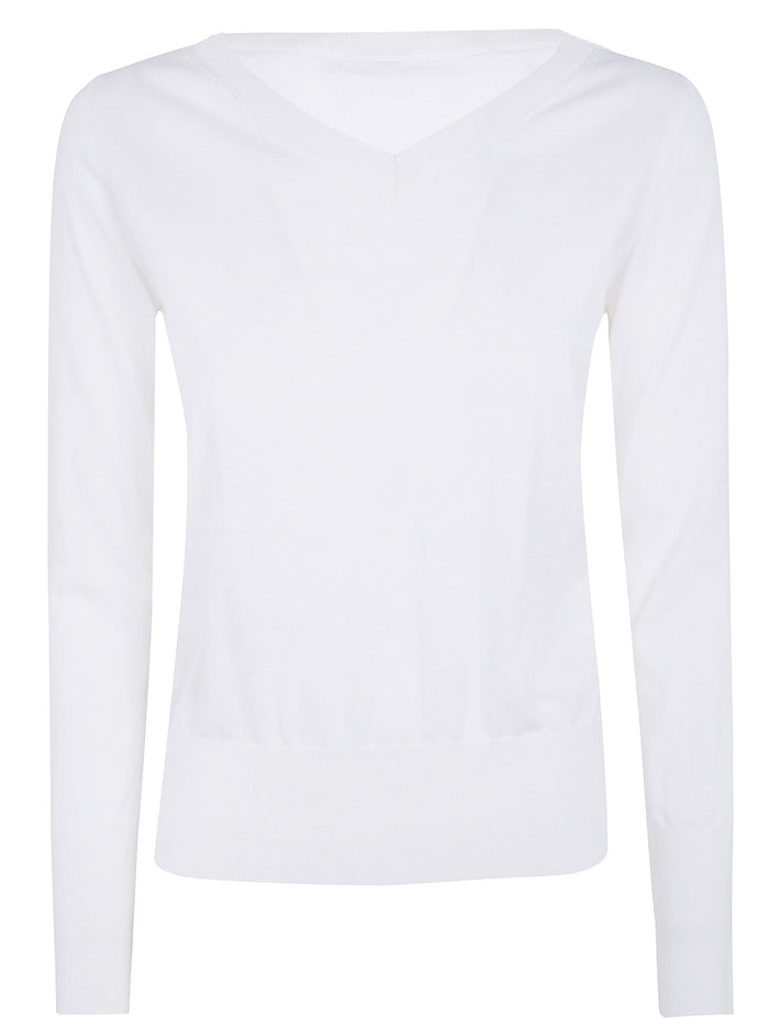Rosso Puro Long Sleeved V Neck Sweater