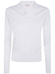 Rosso Puro Long Sleeve Top With A Polo Collar