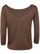 Rosso Puro Long Sleeve Top With A U-Back