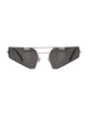 Rick Owens Silver Sunglasses