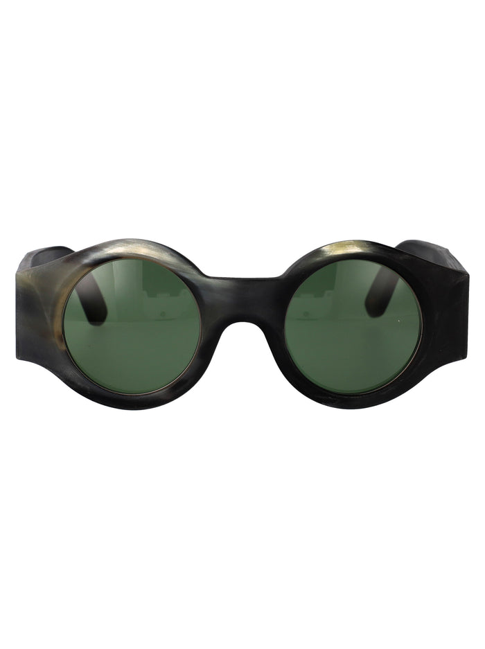 Rigards Black And White Horn Sunglasses