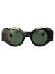 Rigards Black And White Horn Sunglasses