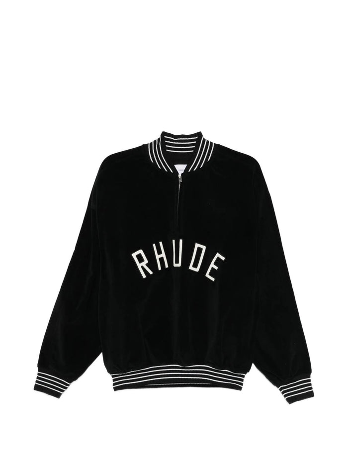Rhude Velour Track Quarter Zip-Up