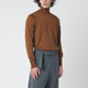John Smedley Brown Wool Turtleneck Sweater