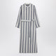 S Max Mara  White/Blue Striped Shirt Dress