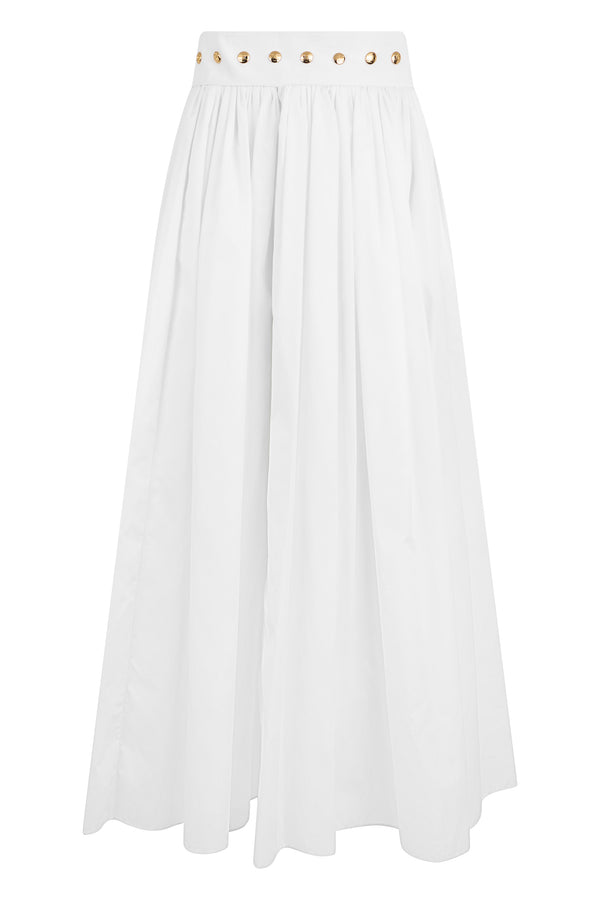 Celine Wide Skirt In Cotton Poplin