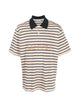 Lanvin Logo Embroidered Striped Polo Shirt
