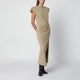 Isabel Marant Light Bronze Nadela Draped Jersey Dress