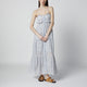 Isabel Marant Étoile Light Blue Paule Long Cotton Dress With Lace