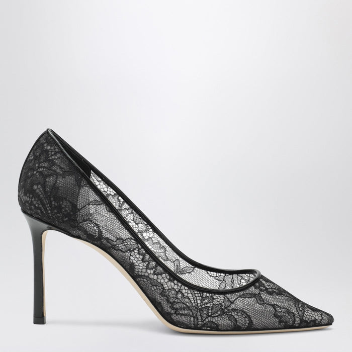 Jimmy Choo Romy 85 Pumps In Lace With Logo
