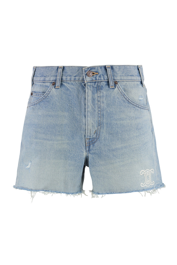 Celine Shorts With Logo Embroidery