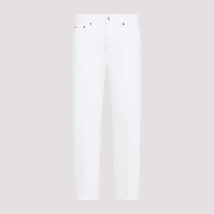 Celine White Boyfriend 001 Cotton Jeans