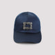 Roger Vivier Navy Blue Satin Rv Flower Strass Cap
