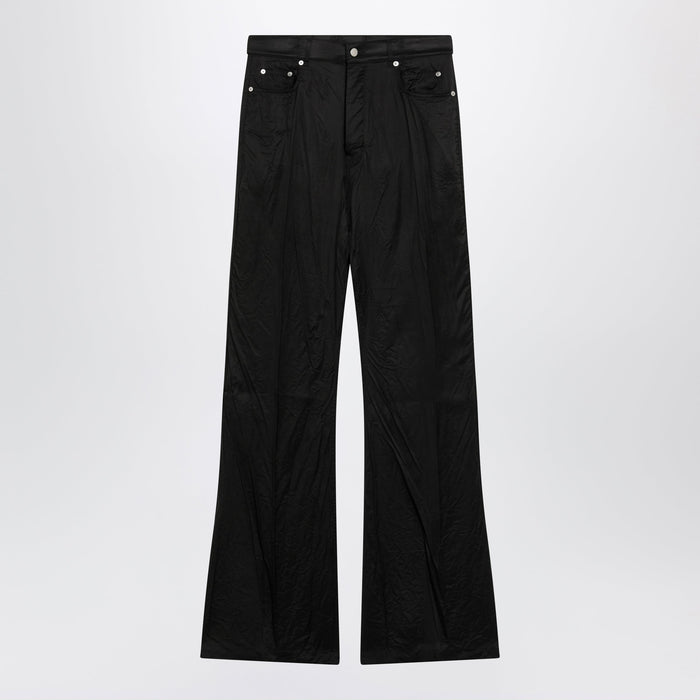 Rick Owens Black Bolan Bootcut Jeans In Cupro Twill