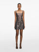 Self-Portrait Rhinestone Mesh Mini Dress