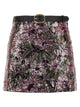 Self Portrait 'Floral Sequin Mini' Skirt