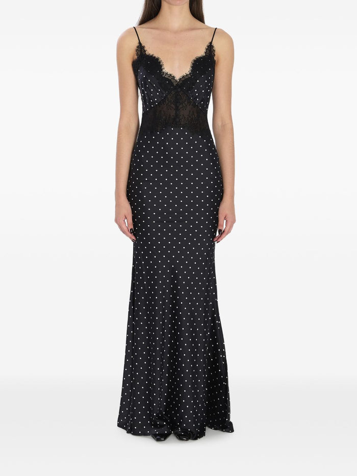 Self-Portrait Black Dress White Polka Dots