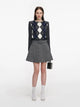Self-Portrait Argyle Crystal Trim Jumper