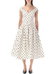 Self-Portrait Self-Portrait Cream Polka Dot Midi Dress