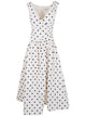 Self-Portrait Polka Dot Cotton Midi Dress