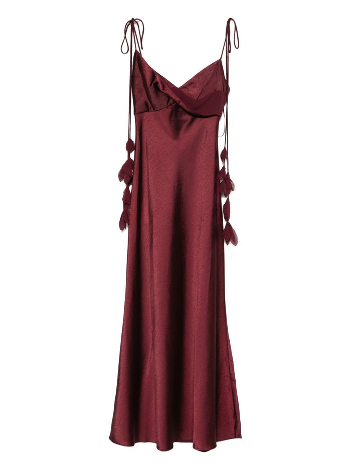 Self-Portrait Burgundy Midi Dress