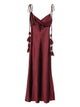 Self-Portrait Burgundy Midi Dress